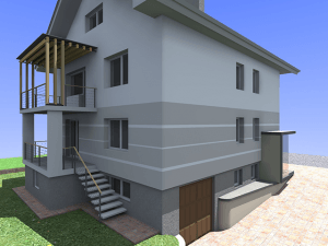 Balkon in pokrita terasa