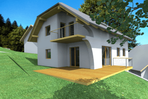 Balkon in nadstrešek